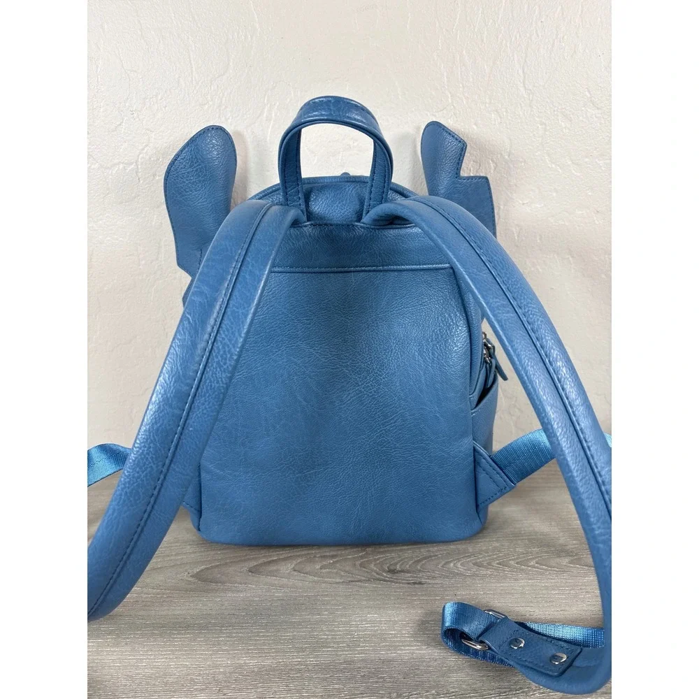 Disney Parks Lilo And Stitch Loungefly Stitch Face Blue Backpack Bag